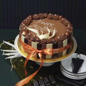 Round Chocolate Celebration Cake