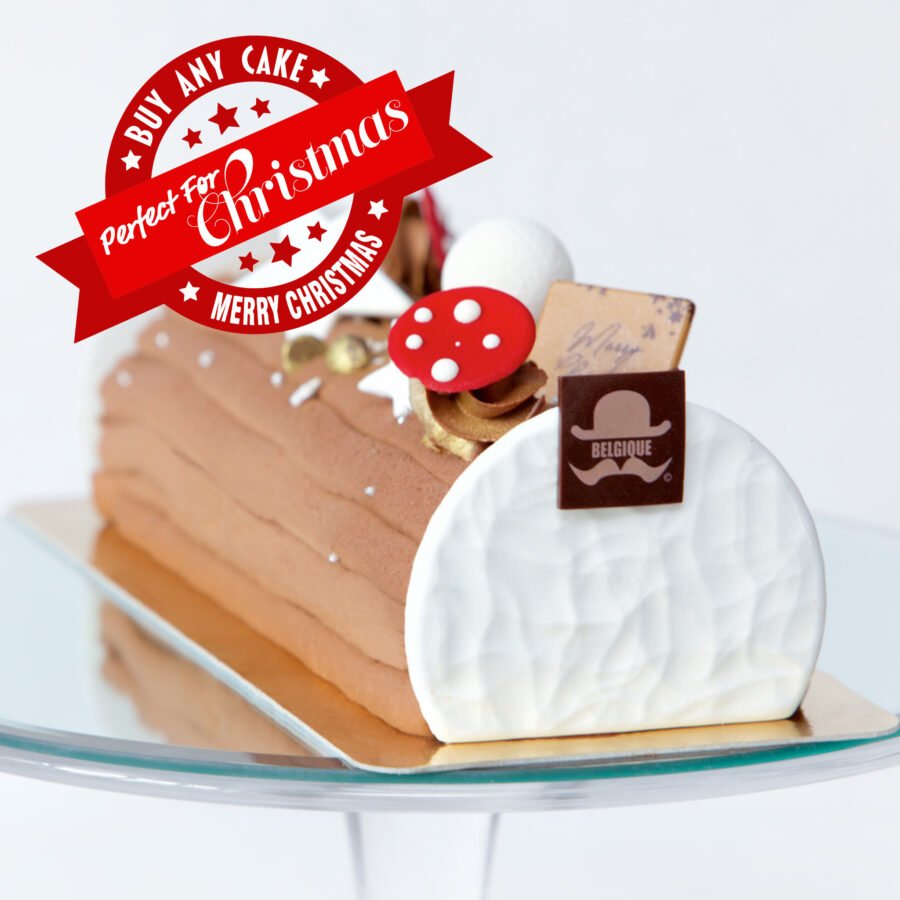Classic Chocolate Cream Christmas Log