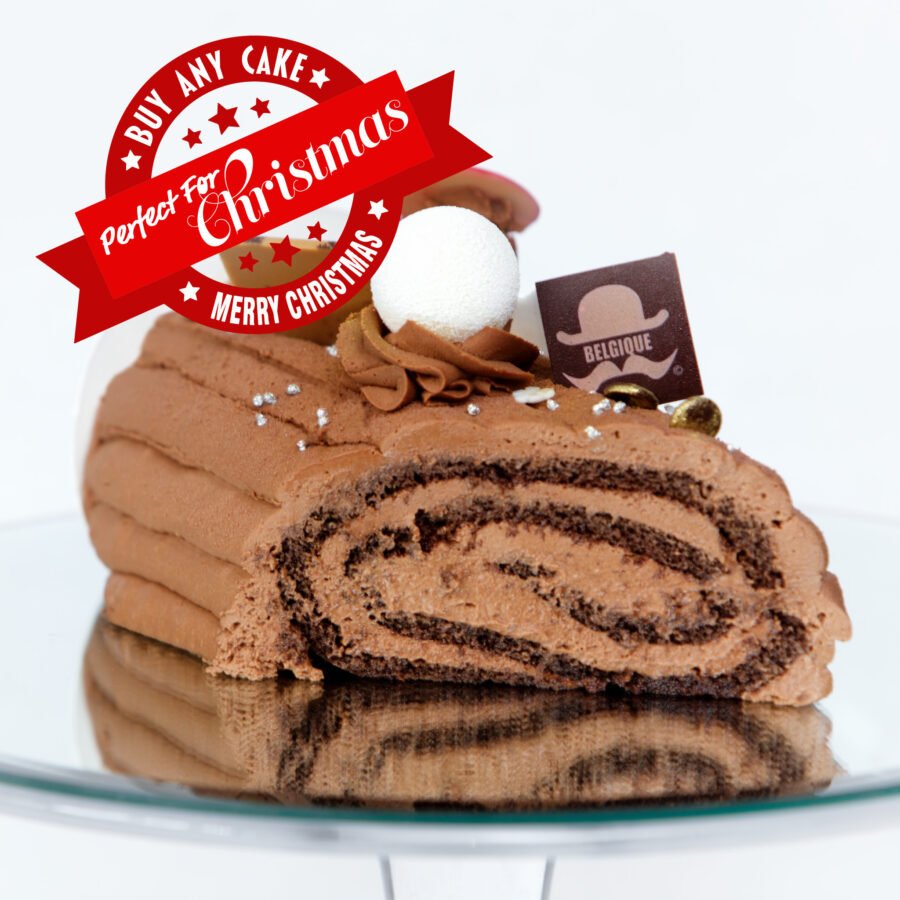 Classic Chocolate Cream Christmas Log - Image 2