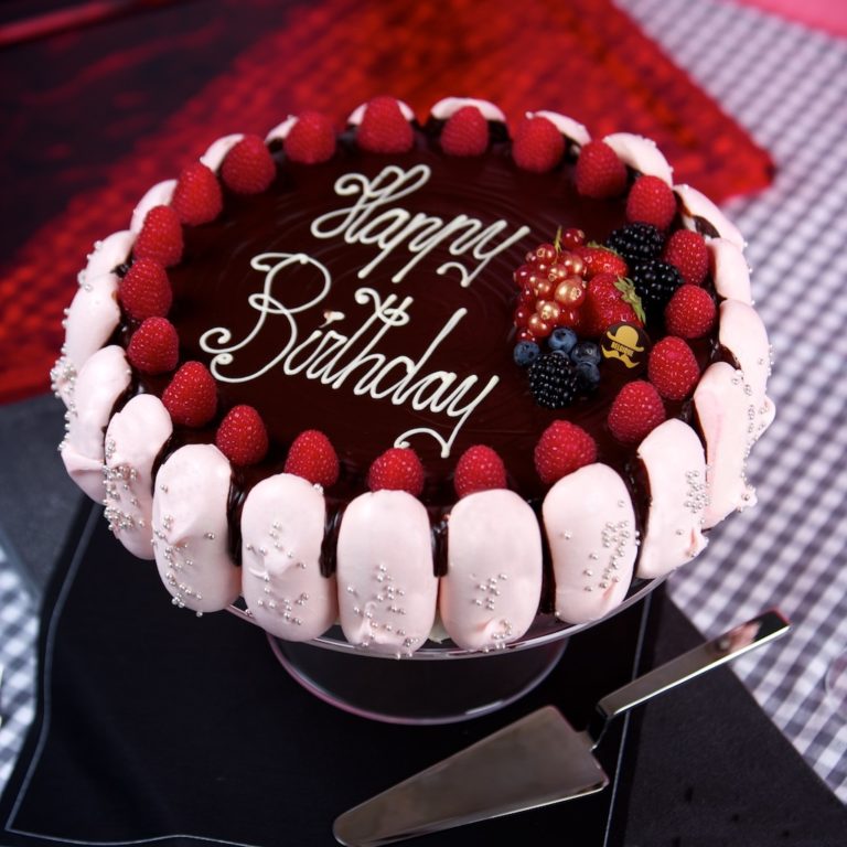 Raspberry Richesse Celebration Cake